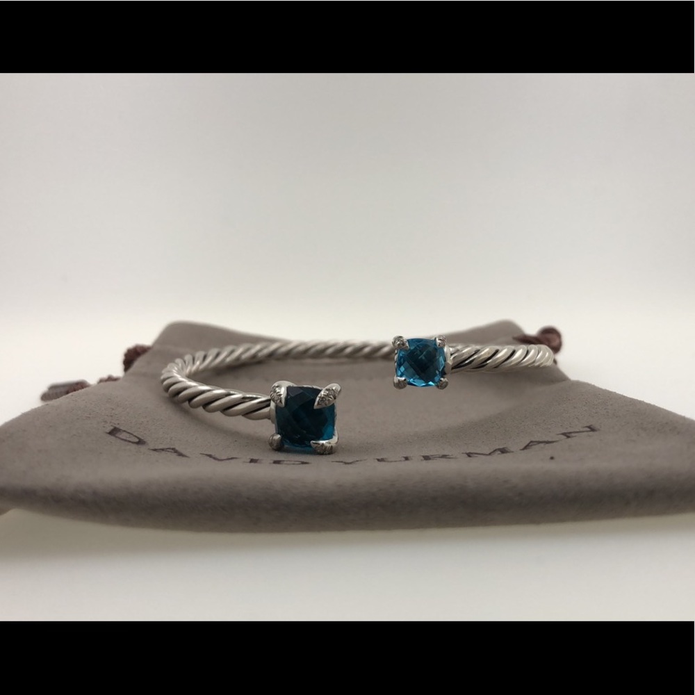 David Yurman Blue Topaz Châtelaine Bypass Cuff.